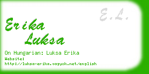 erika luksa business card